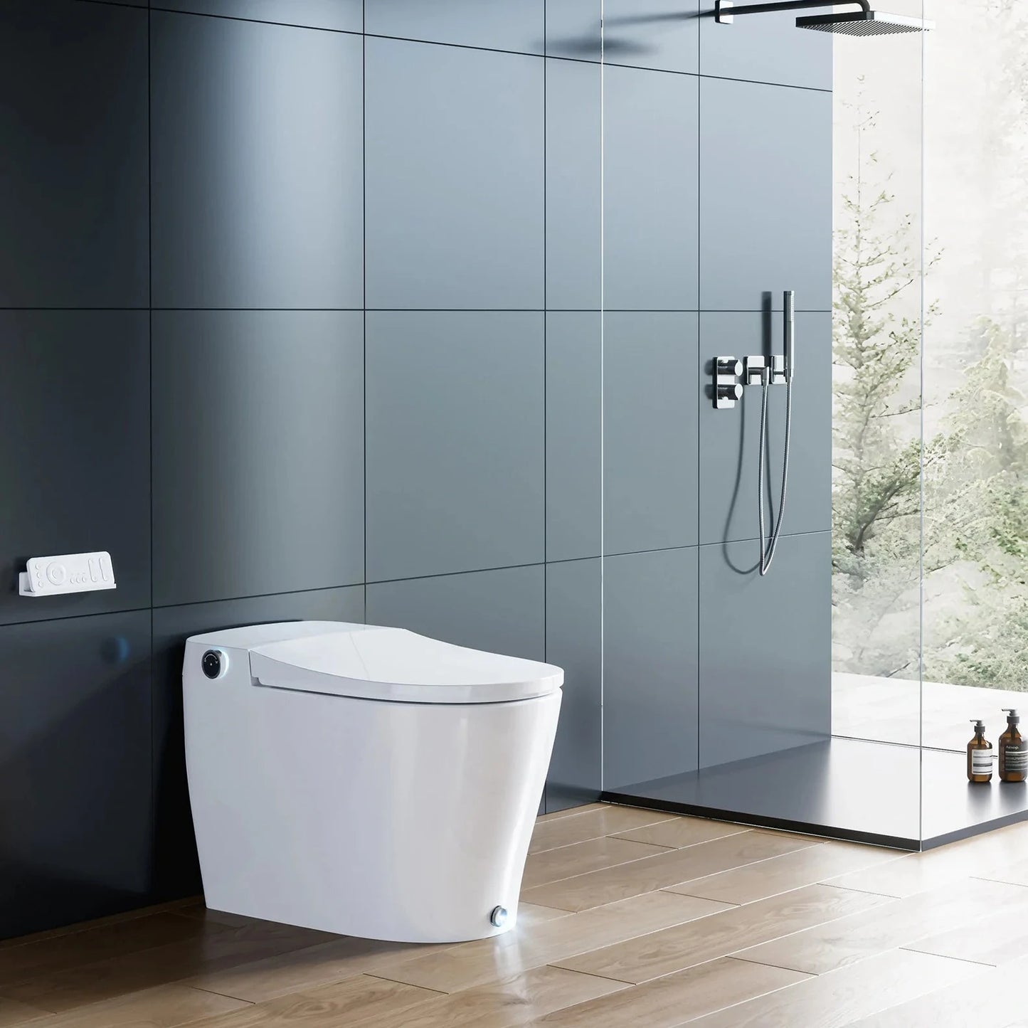 Bidet Toilet with Tank and Heated Toilet Seat for 12 Inch Rough In Model HOROW T05