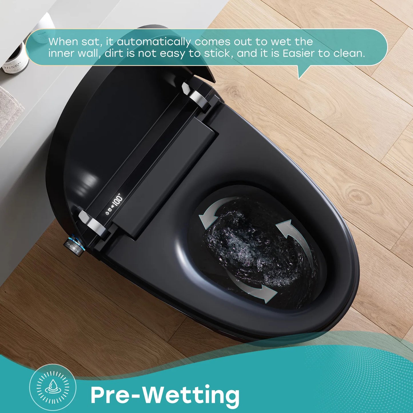 Black Toilet with Bidet for 12 Inch Rough In Model T36