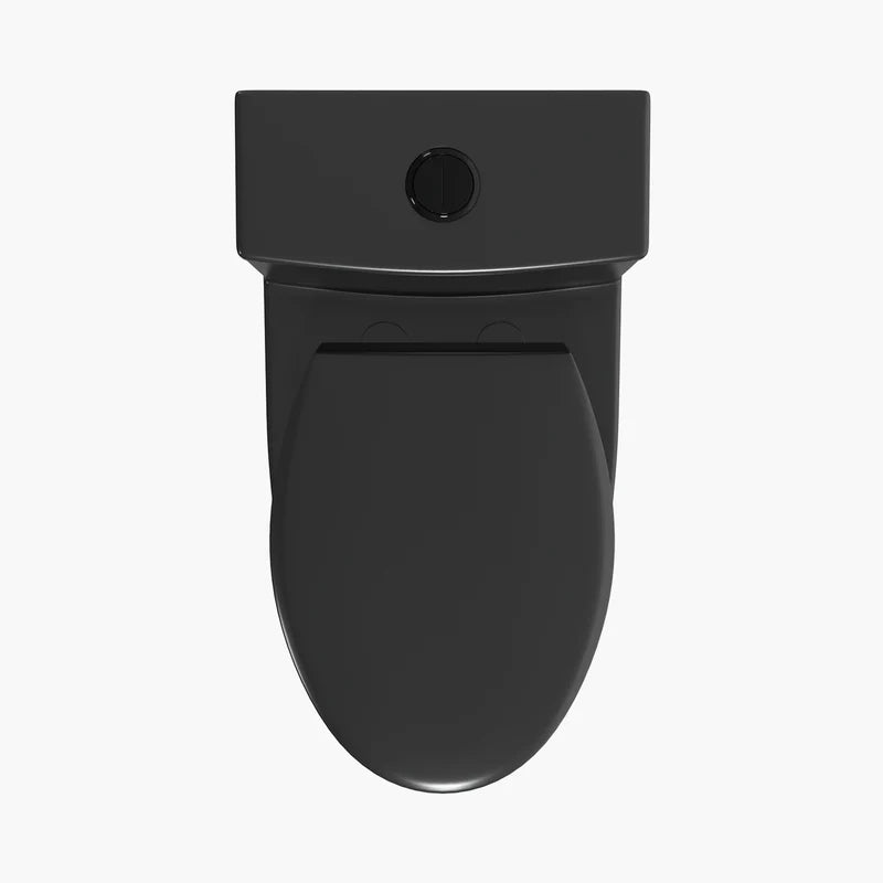 Matte Black Toilet with Quick Release Seat for 12 Inch Rough In Model T0338B
