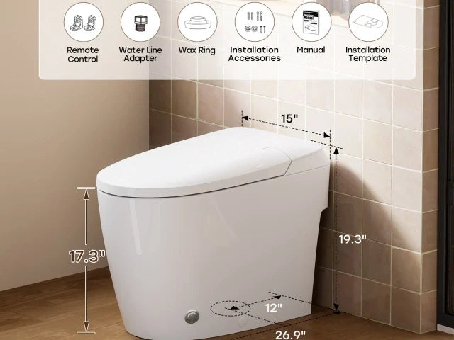 HOROW T30 Bidet Toilet: Water-Saving Pressure Assist Technology