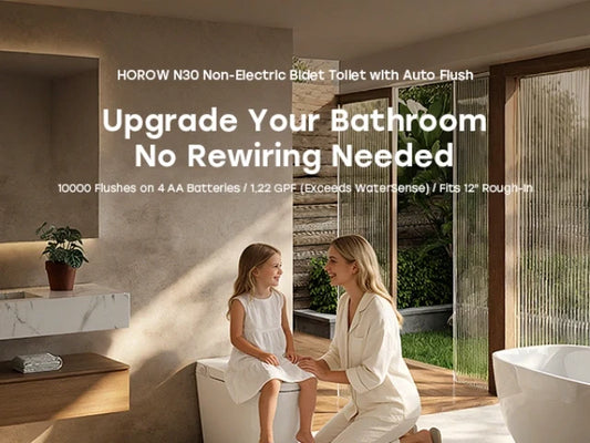No Need to Modify Electrical Circuits: Choose the HOROW N30 Non-Electric Bidet Toilet in Canada