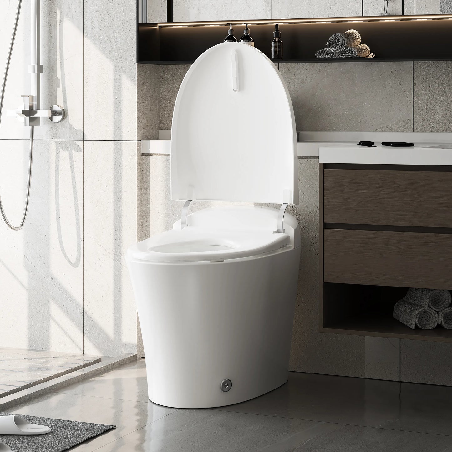 Tankless Toilet with Cold Water Wash and ADA for 12 Inch Rough In Model T15A