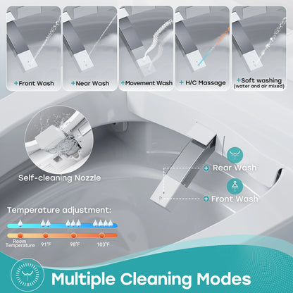 Smart Toilet with Bidet Toilet Seat and Night Light for 12 Inch Rough In Model T38