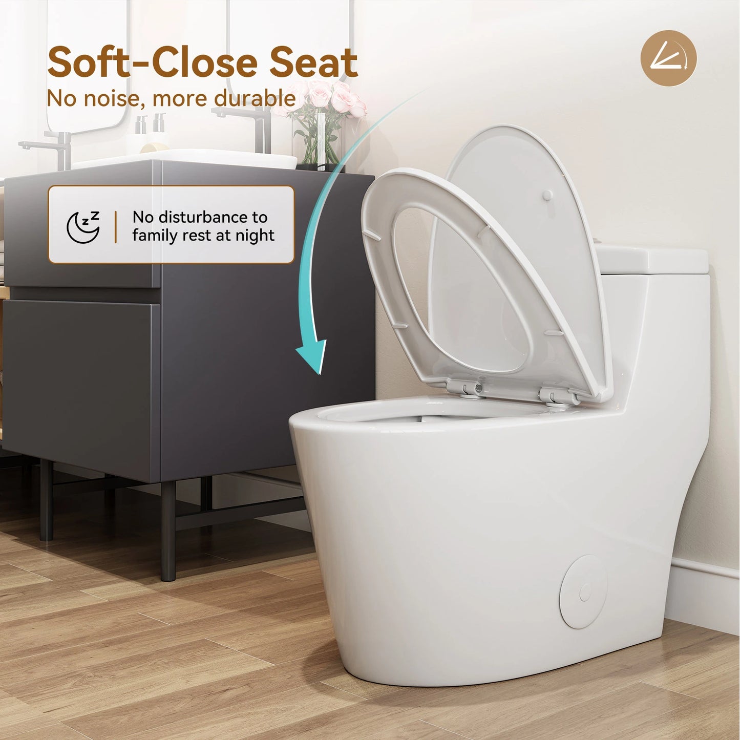 HOROW Comfort Height Toilet with Low Tank and Dual Flush Model HR-T0280W