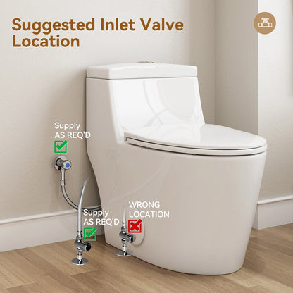 HOROW Comfort Height Toilet with Low Tank and Dual Flush Model HR-T0280W