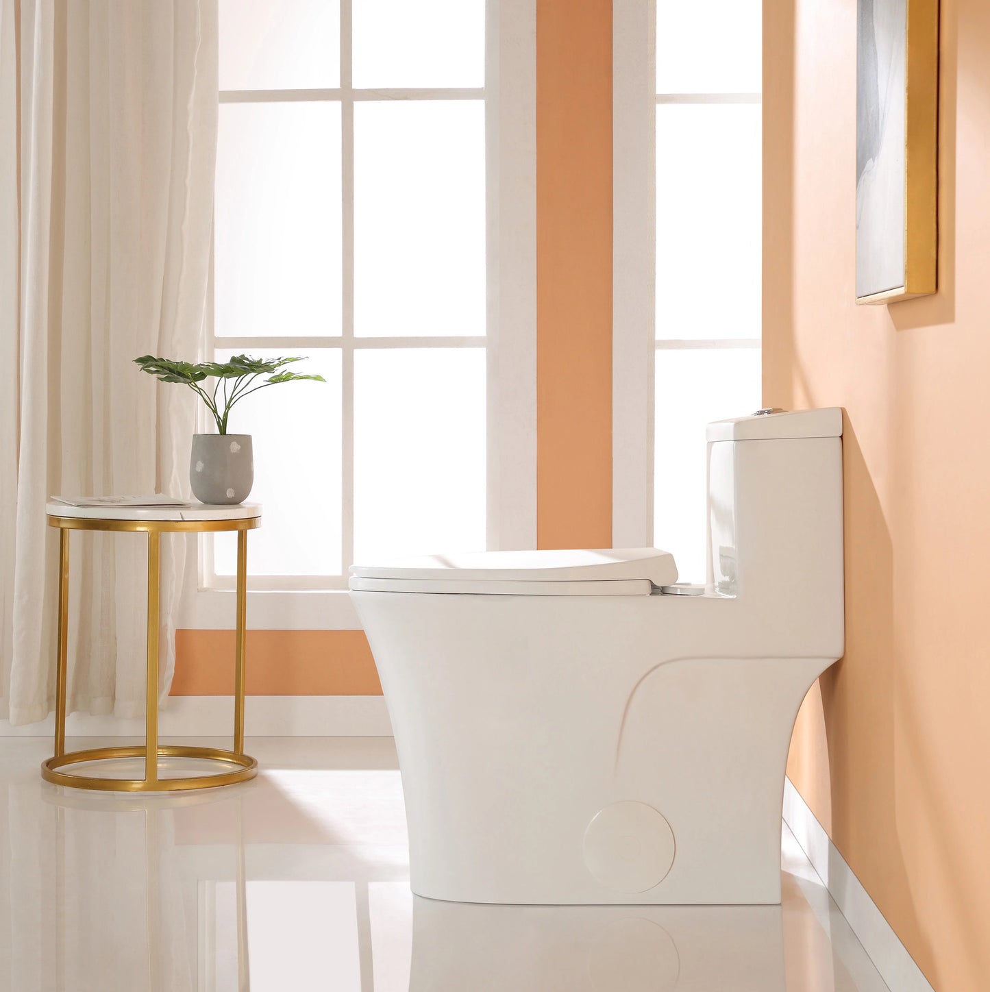 HOROW T0338W One Piece Toilet with Dual Flush