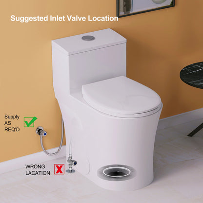 HOROW T0338W One Piece Toilet with Dual Flush