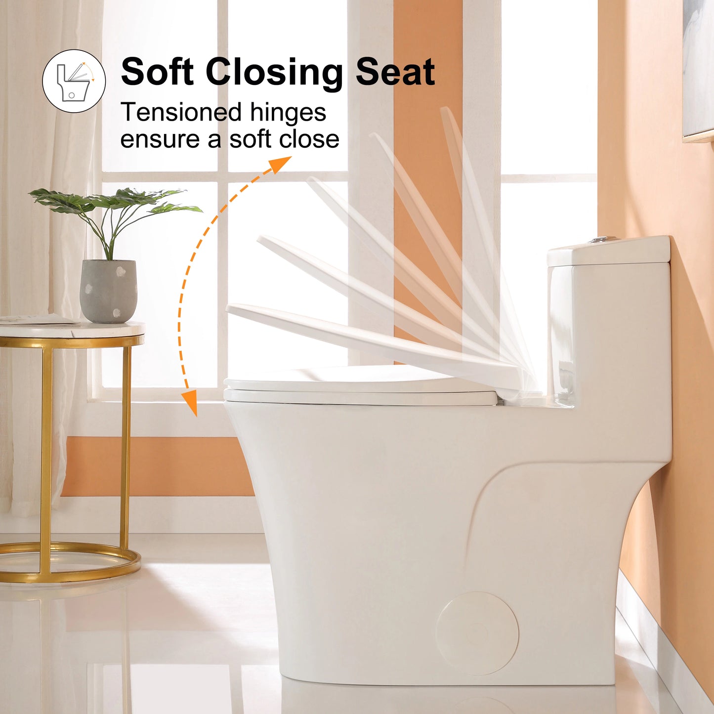 HOROW T0338W One Piece Toilet with Dual Flush