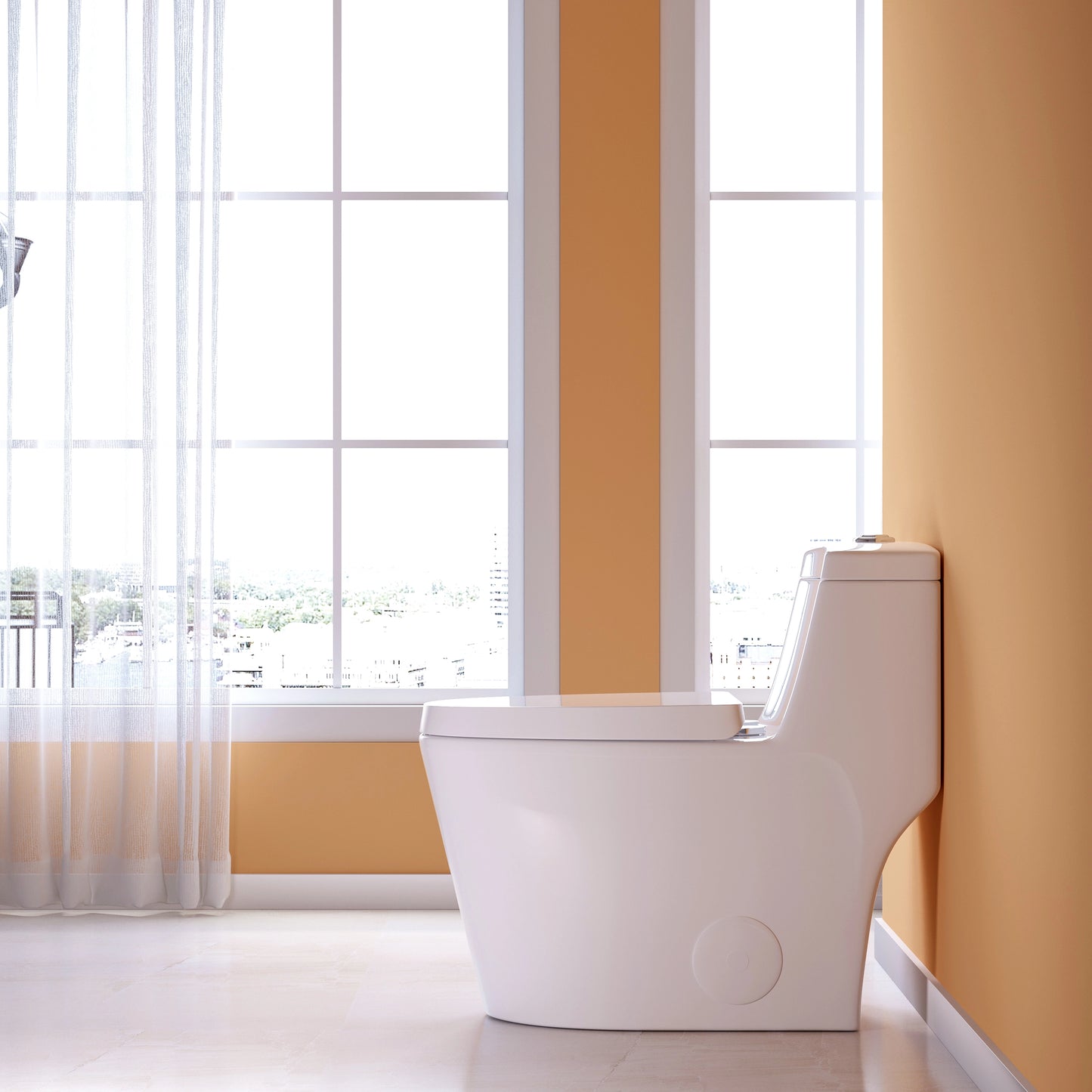 HOROW Comfort Height Toilet with Low Tank and Dual Flush Model HR-T0280W