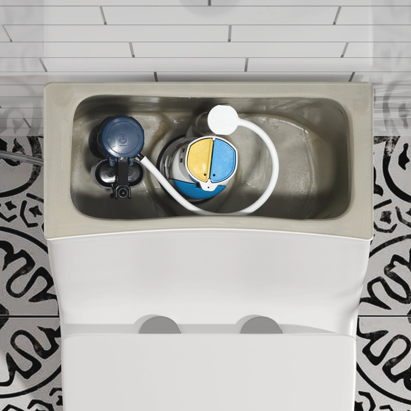 HOROW Comfort Height Toilet with Low Tank and Dual Flush Model HR-T0280W