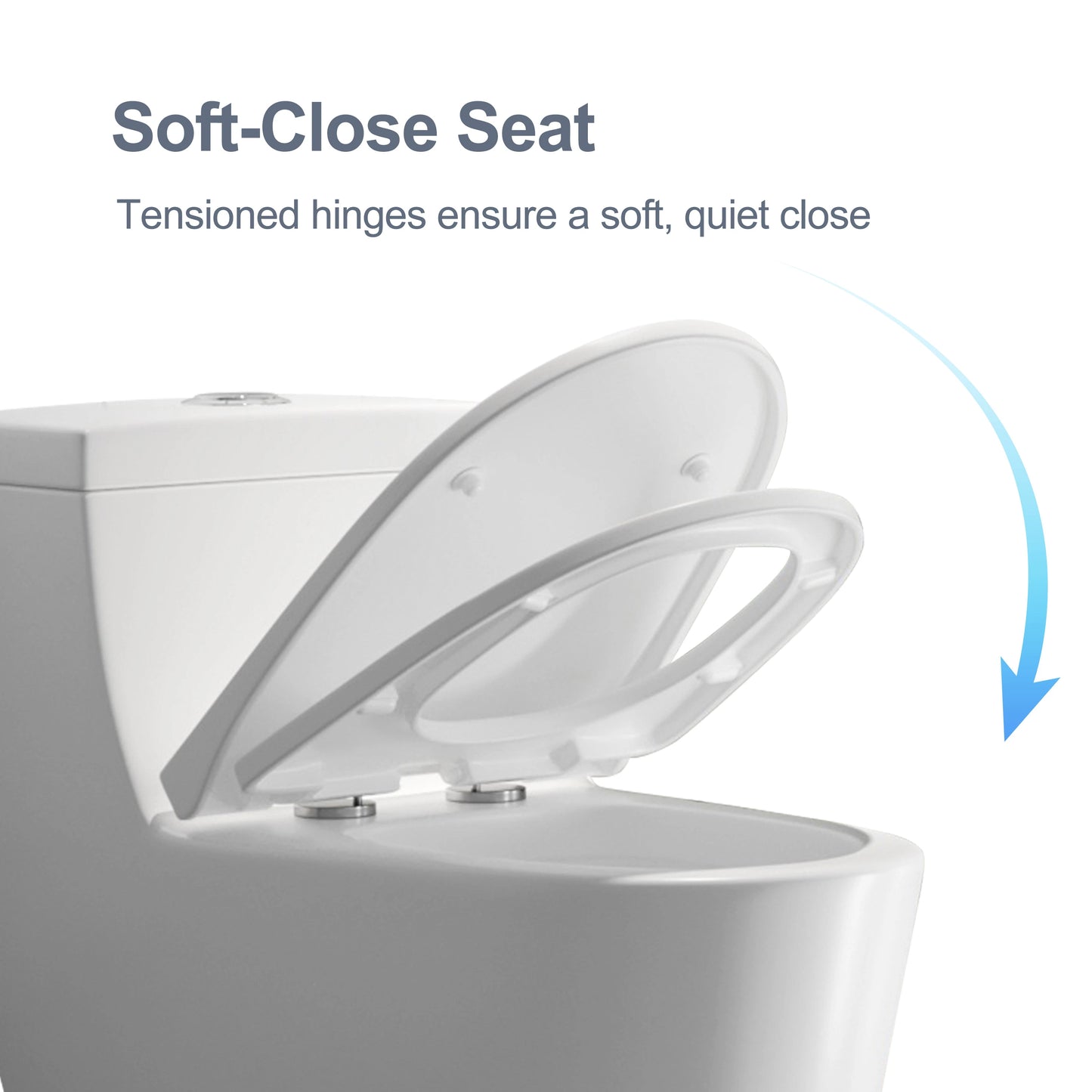 HOROW Comfort Height Toilet with Low Tank and Dual Flush Model HR-T0280W