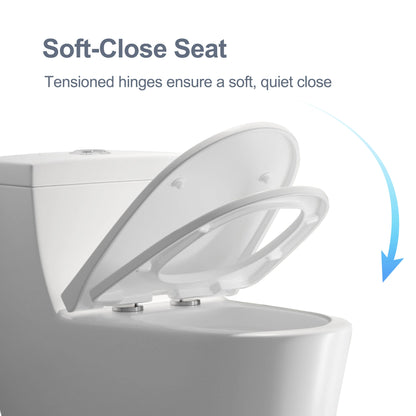 HOROW Comfort Height Toilet with Low Tank and Dual Flush Model HR-T0280W