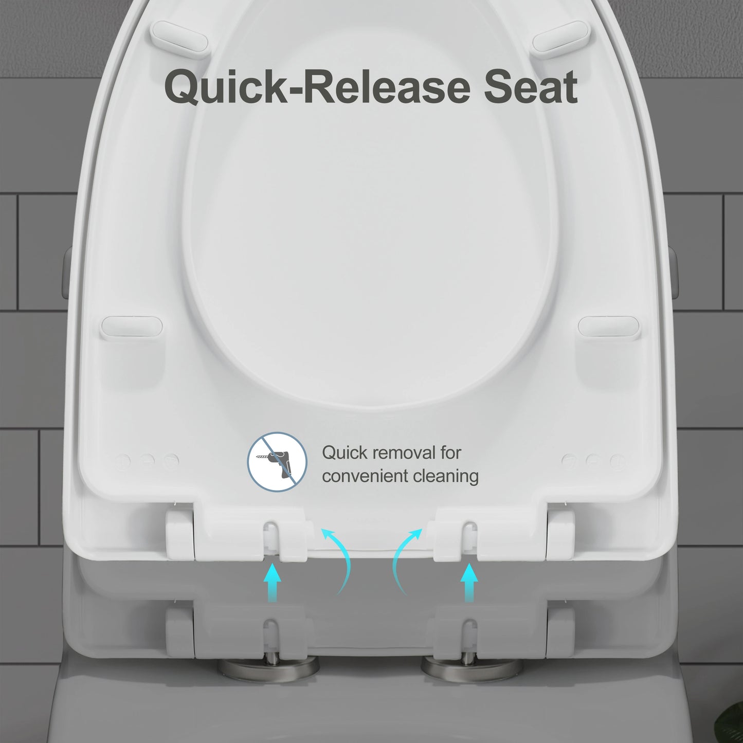HOROW Comfort Height Toilet with Low Tank and Dual Flush Model HR-T0280W
