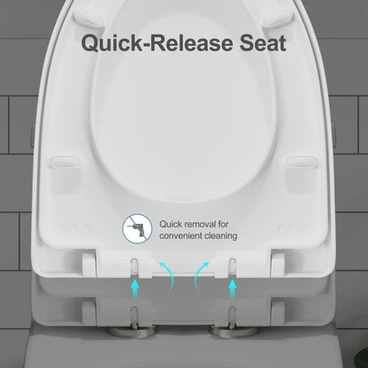 HOROW Comfort Height Toilet with Low Tank and Dual Flush Model HR-T0280W