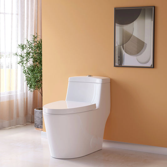 HOROW Comfort Height Toilet with Low Tank and Dual Flush Model HR-T0280W