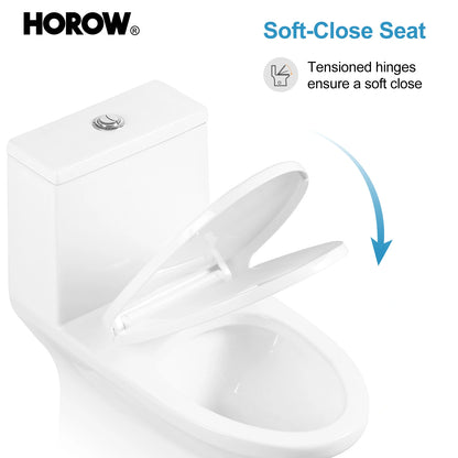 HOROW One Piece Toilet with ADA Heigh Seat Model HWMT-138