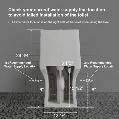 HOROW One Piece Toilet with ADA Heigh Seat Model HWMT-138