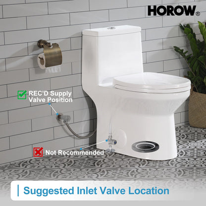 HOROW One Piece Toilet with ADA Heigh Seat Model HWMT-138