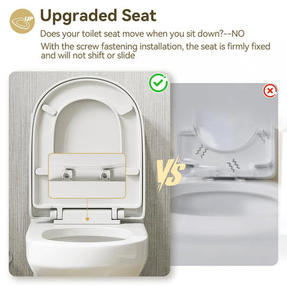HOROW 8733-10 Compact Toilet with Dual Flush for 10 Inch Rough In