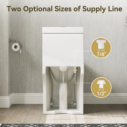 HOROW 8733-10 Compact Toilet with Dual Flush for 10 Inch Rough In