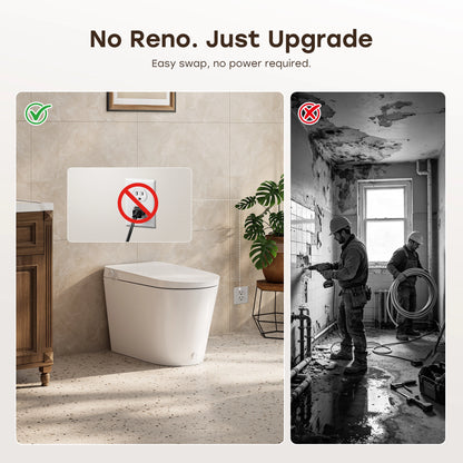 HOROW N30 Non-Electric Bidet Toilet Canada | Tankless Design with ADA Comfort Height