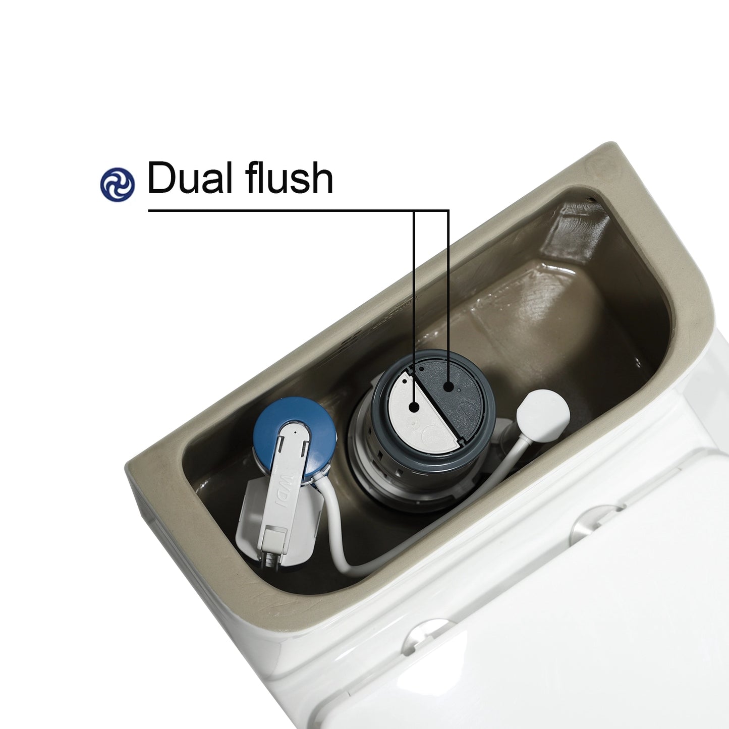 HOROW Elongated One Piece Toilet with Dual Flush Model T0337W