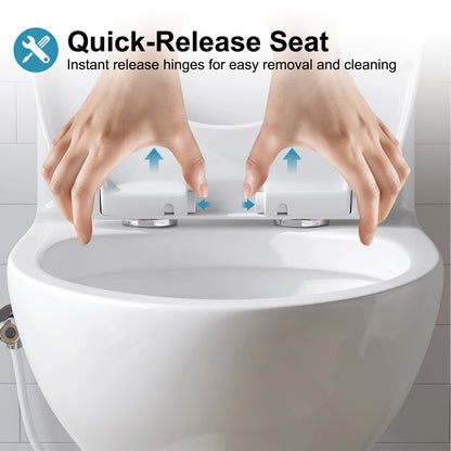 HOROW Elongated One Piece Toilet with Dual Flush Model T0337W