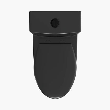 Matte Black Toilet with Quick Release Seat for 12 Inch Rough In Model T0338B