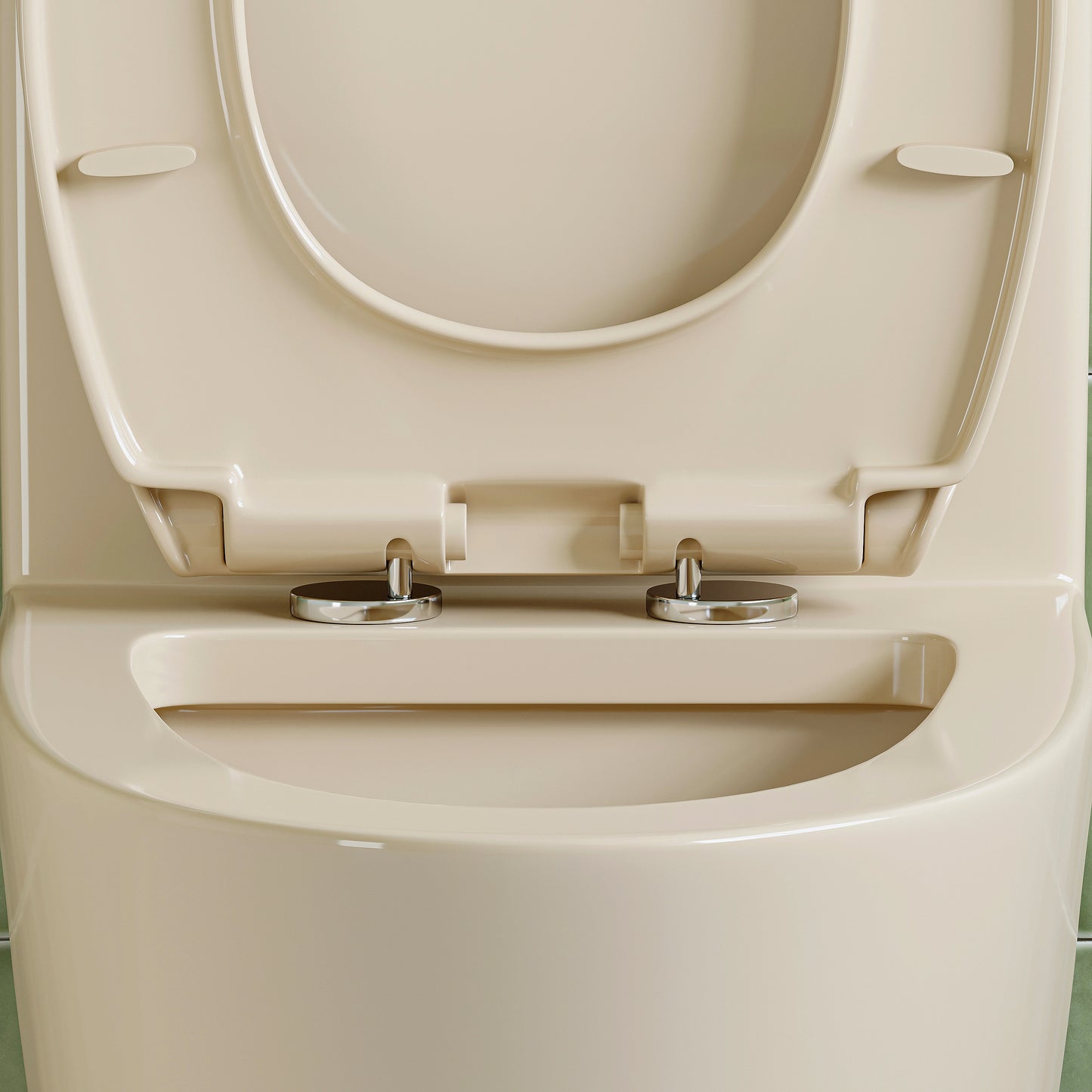 Biscuit Color Toilet with Dual Flush and Comfort Chair Seat Model T0338BC