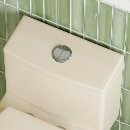 Biscuit Color Toilet with Dual Flush and Comfort Chair Seat Model T0338BC