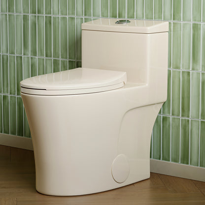 Biscuit Color Toilet with Dual Flush and Comfort Chair Seat Model T0338BC