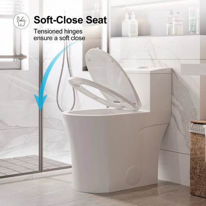 10 Inch Rough in Toilet Canada with Dual Flush Model T0338W-10