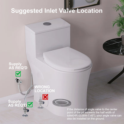 10 Inch Rough in Toilet Canada with Dual Flush Model T0338W-10