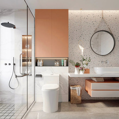 10 Inch Rough in Toilet Canada with Dual Flush Model T0338W-10