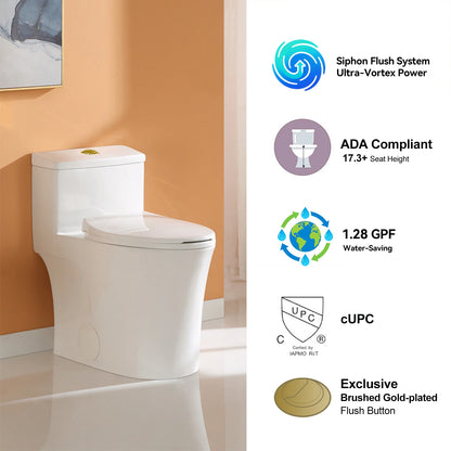 10 Inch Rough in Toilet Canada with Dual Flush Model T0338W-10