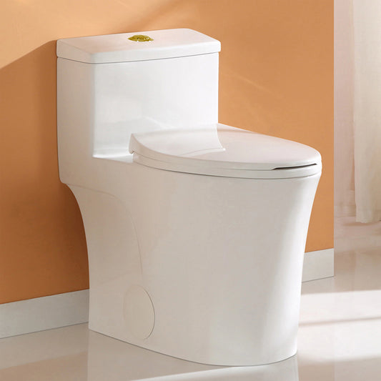 HOROW T0338W-G One Piece Toilet with Golden Button