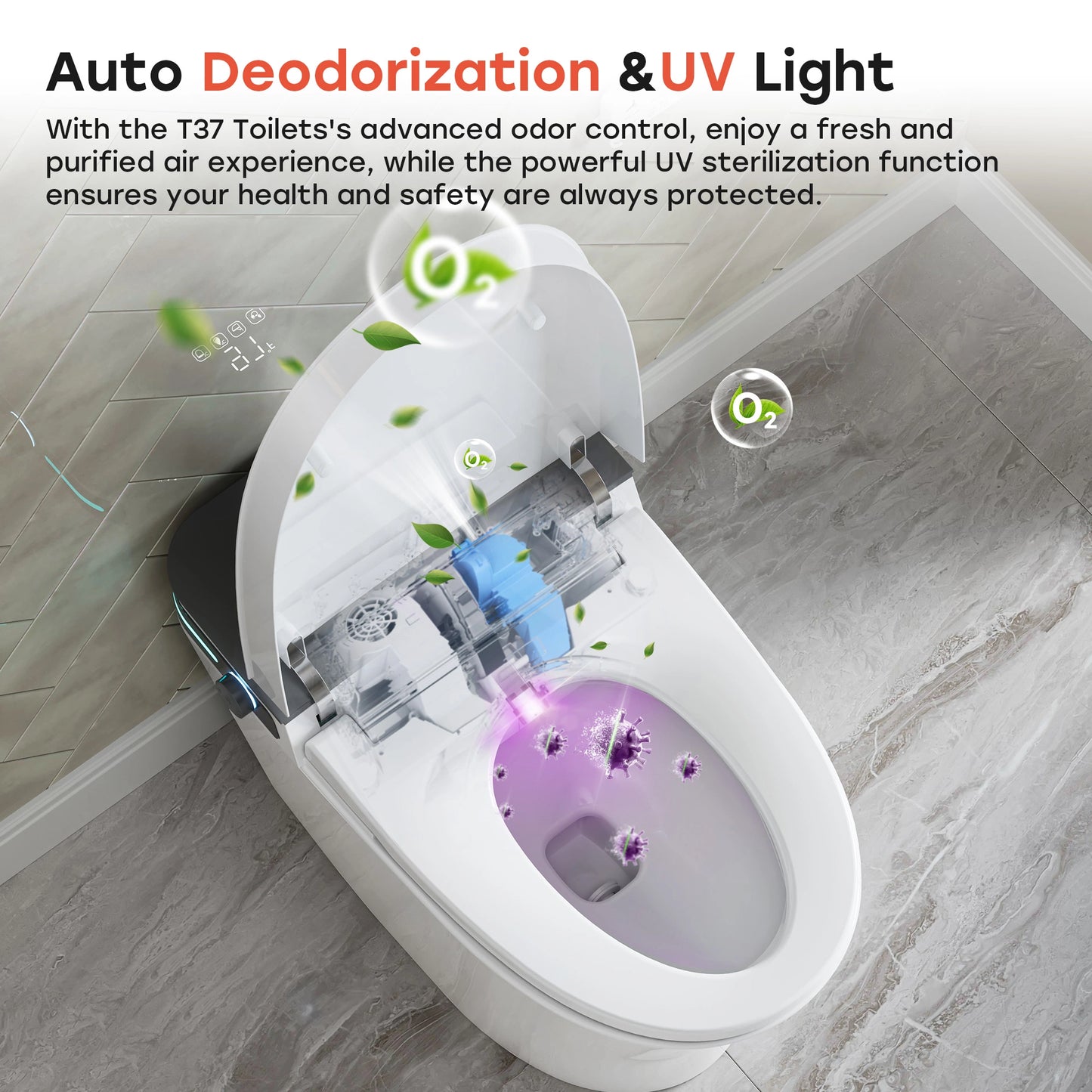 10 Inch Rough In Toilet with Bidet Toilet Seat Model T37