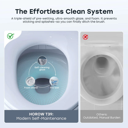 HOROW T39 Smart Toilet Canada | Built-In Tank & Pump, ADA Height for 12-Inch Rough-In